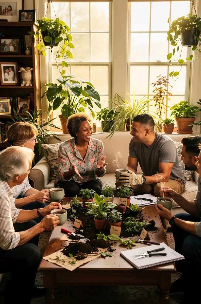Composting materials enhancing sustainable gardening practices.