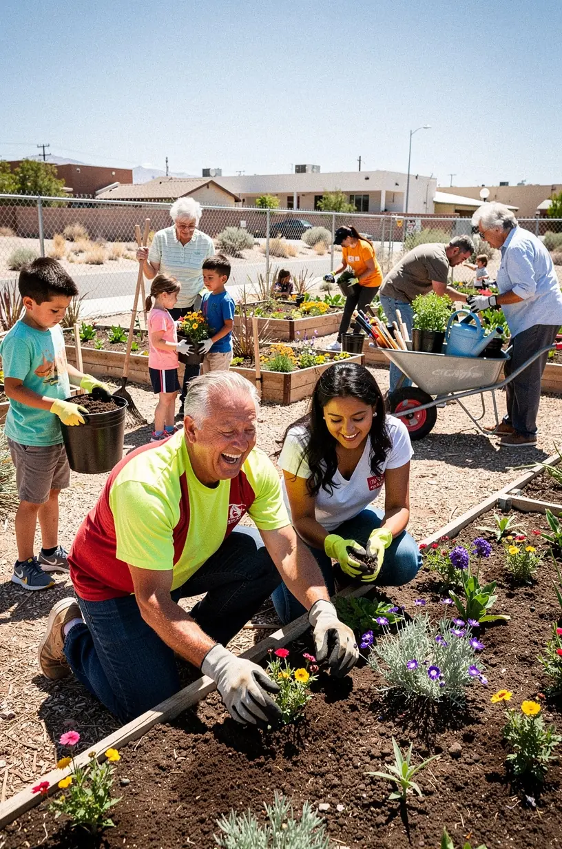 Edible plants integrated into landscape design concepts.