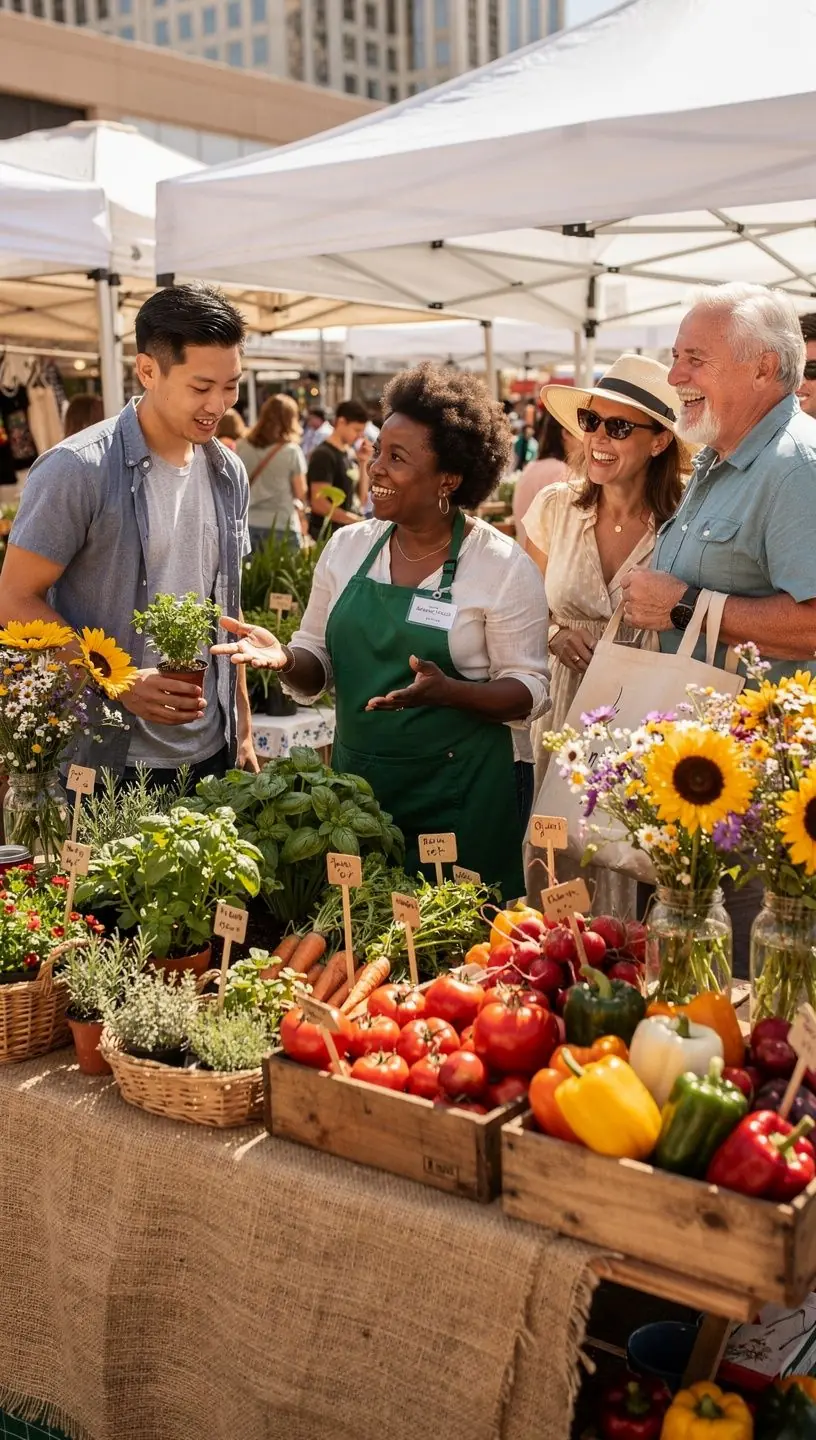 Vertical garden showcasing innovative planting techniques.